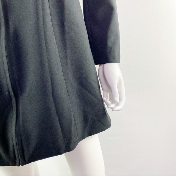 Vintage Lili Crepon Paris Size S Black Long Sleeve Collared Zip Up Jacket - Picture 4 of 8